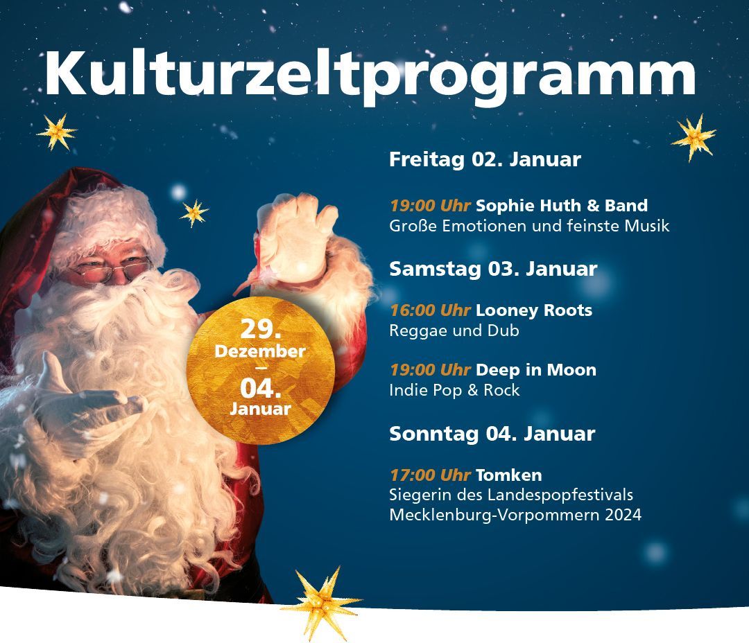 Kostenfreie Konzerte auf dem Alten Markt Stralsund bis zum 4. Januar 2026