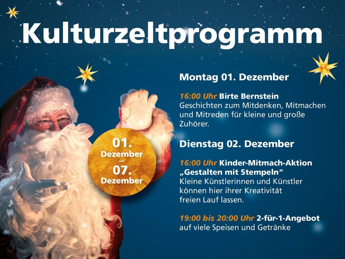 Kostenfreie Konzerte, Lesungen und vieles mehr auf dem Stralsunder Weihnachtsmarkt