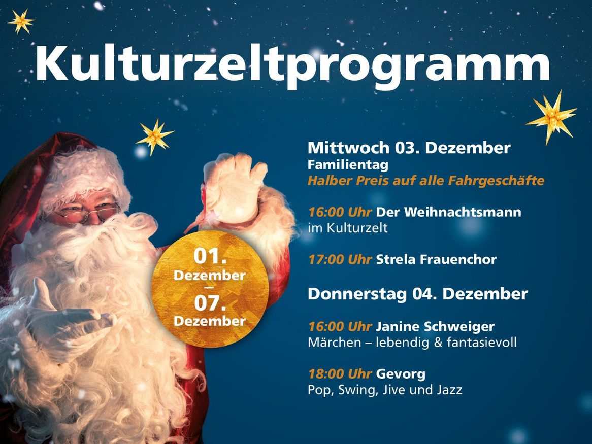 Der Stralsunder Weihnachtsmarkt bietet zahlreiche kostenfreie Konzerte.